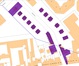 Représentation cartographique du cité ouvrière de la rue de Dilbeek, Qgis © W. Kenis, DMS