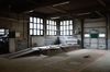 Ancien garage pour corbillards, avenue du Cimetière de Bruxelles 114-116-124, dans le fond du hall, espace réservée aux réparations, 2016