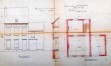 Jean Deraeckstraat 23 en 25, opstand, doorsnede en plan van benedenverdieping, GASPW/DS 1 (1898)