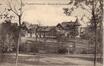 Edmond Parmentierpark, voormalige stallingen en bijgebouwen, voor de gedeeltelijke sloop, poststempel van 1912, (Verzameling Dexia Bank ARB-BHG) 