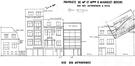 Sterrenkundigenstraat 17, huizenrij van de straat met een schematische gevelopstand van de woning, GAU/DS 22376 (1961)