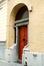 Rue des Deux Tours 114, maison personnelle de l'arch. P. Gilson, porte d'entrée (photo 1993-1995)