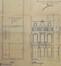 Avenue Clemenceau 18, plan du rez-de-chaussée et élévation prévue, ACA/Urb. 687 (23.07.1874)