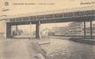 Voormalige Spoorwegbrug over het Kanaal van Charleroi vanuit de huidige Fernand Demetskaai in noordelijke richting, (coll. Marcel Jacobs)