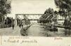 Vue du pont ferroviaire des abattoirs de Cureghem au-dessus du canal de Charleroi, (coll. Belfius Banque - Académie royale de Belgique © ARB – urban.brussels, DE29_057)