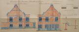 Ropsy Chaudronstraat 24, het Slachthuis en de Markten van Anderlecht-Kuregem, kantoren van de Administratie, opstand van de topgevels, GAA/DS 18624 (20.04.1925)