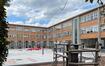 École Van Asbroeck, façade intérieure de l'école côté rue deu Saule 1, ULB © urban.brussels, 2022