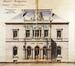 Maison communale d'Ixelles, élévation de la façade principale, architecte Maurice Bisschops, ACI/TP <i>Hôtel communal. Pavillon Malibran</i> 10. Farde 101 AC (1909)