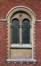 Fenêtres jumelées à piédroits en colonnette, église de l'Immaculée Conception, place du Jeu de Balle, Bruxelles, 1861-1862, architecte J. Appelmans, 2005