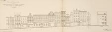 Projet de restauration des façades, état actuel, place du Grand Sablon, 1 à 14 (relevé de F. Malfait), © AOE, B1367L, 1917