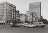 Waterloolaan zicht vanaf Quatre Brasstraat naar Naamsestraat, 1980
