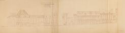 Gevels, huidige toestand, Lievevrouwbroerstraat 14 tot 30 en Eikstraat 2 tot 12 (opgetekend F. Malfait), © AOE, B1383L, 1934