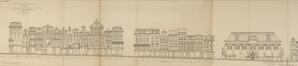 Restauratieproject gevels woningen, huidige toestand, Grasmarkt 113 tot 85; 83 tot 67 (opgetekend F. Malfait), © AOE, B1352L, 1915