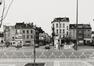 Place de Ninove, vue générale depuis la porte de Ninove vers la rue de la Poudrière, 1980