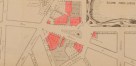 Le square Gutenberg, tracé mais encore dénommé rue Philippe le Bon, détail d’un plan des terrains à vendre dans le quartier Nord-Est, dressé vers 1896, AVB/PP 951. 
