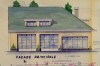 Station-service située à l'angle des avenues de la Forêt et Franklin Roosevelt, élévation, AVB/TP 60884 (1952)