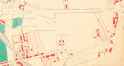 Detail uit Plan de la commune de Schaerbeek 1870, waarop de vml. begraafplaats van Sint-Joost-ten-Node, welke zal moeten wijken voor de aanleg van de Léon Mignonstraat, (© Nationaal Geografisch Instituut)