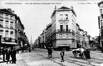 L'ancienne rue des Rentiers, act. rue Général Leman à gauche. A droite la chaussée Saint-Pierre, vue depuis la place Jourdan. Vers 1915 (Collection de Dexia Banque)