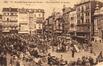 Le marché sur la place Saint-Josse, cachet de la poste de 1930 (Collection de Dexia Banque)