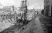 Vue des travaux d’élargissement du canal dans l’entre-deux-guerres, depuis le quai de l’Industrie, (coll. Maison d’Érasme)