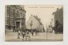 Het begin van de Sint-Pieterskerkstraat vanuit het Kardinaal Mercierplein, sd (ca. 1910), Collectie Belfius Bank – Académie royale de Belgique ©ARB-urban.brussels