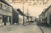 Kerkstraat, kruispunt met Langestraat. Op achtergrond Potaardestraat (gemeente Kraainem), poststempel van 1920, GASPW/DE (postkaart inv. 88)
